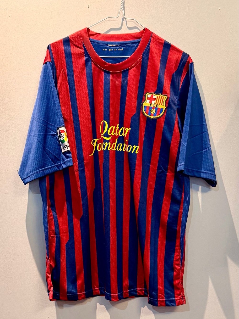 Nike Barcelona Striped Soccer Jersey with Crest